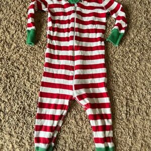 Hanna Andersson Red and Green Stripe Pajamas size 75 cm | 12-18 month Christmas